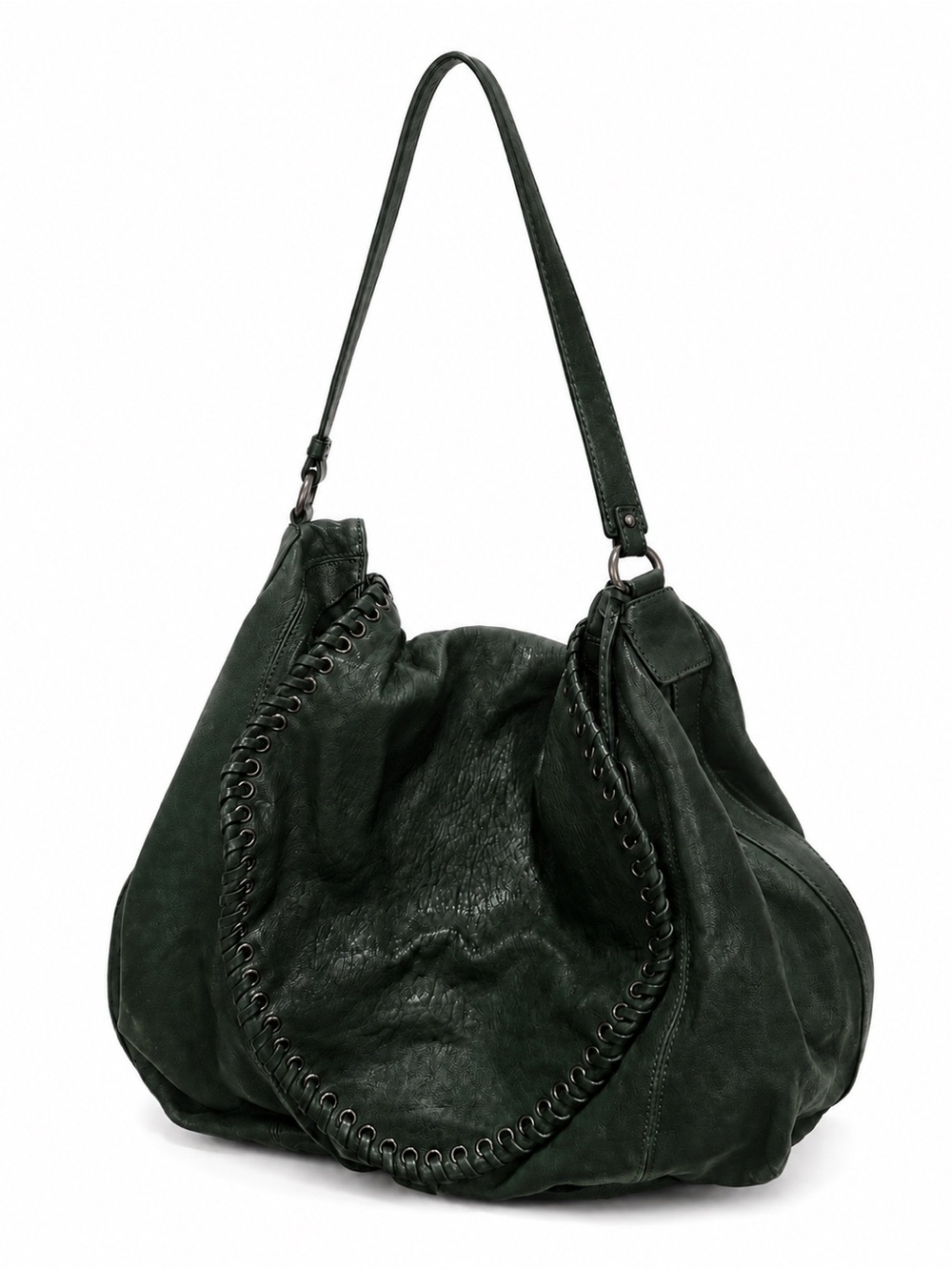 Botkier Dark Green Leather Shoulder Hobo Bag